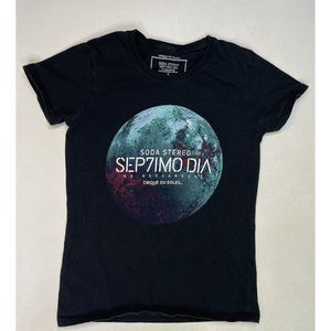 Soda Stereo Sep7imo Dia Cirque Du Soleil 2017 T-shirt Women Small Black Music